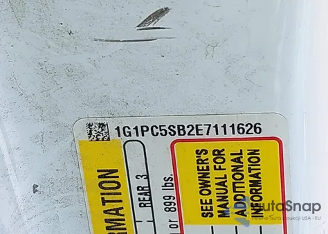 2014 Chevrolet Cruze 1Lt Auto z USA, uszkodzony, nr VIN 1G1PC5SB2E7111626